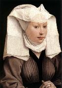 WEYDEN, Rogier van der Lady Wearing a Gauze Headdress Spain oil painting artist